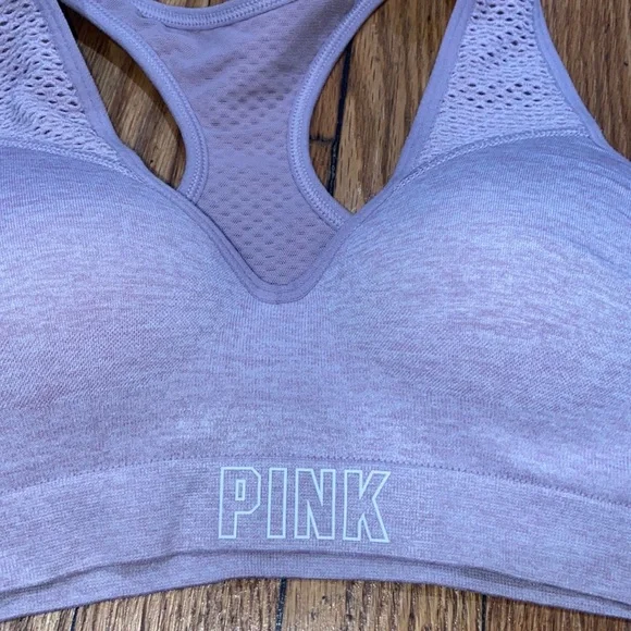 VICTORIA'S SECRET *PINK* SPORT SEAMLESS MESH PUSH UP SPORTS BRA. SIZE: XS - Picture 3 of 5